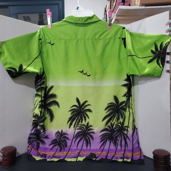 GJC "St.Thomas" Hawaiian Surfer Shirt Size L Men's Aloha - Picture 2 of 9